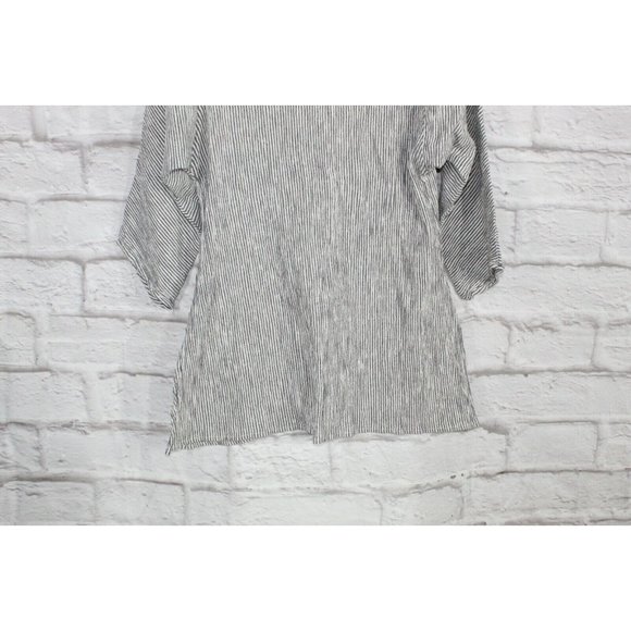 Vintage Mill Valley Black Pinstriped Linen Tops Size S - Picture 7 of 9